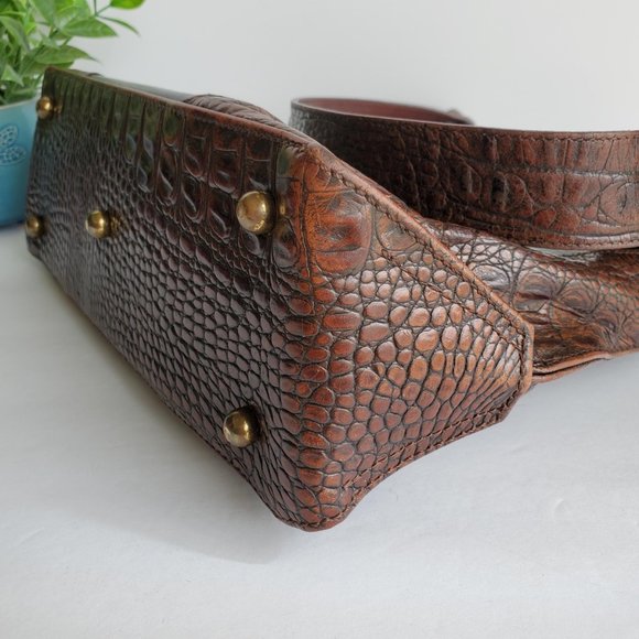 VGUC Brahmin Tuscan Concordia Shoulder Bucket/Hobo Bag in Black and Brown - Picture 9 of 15